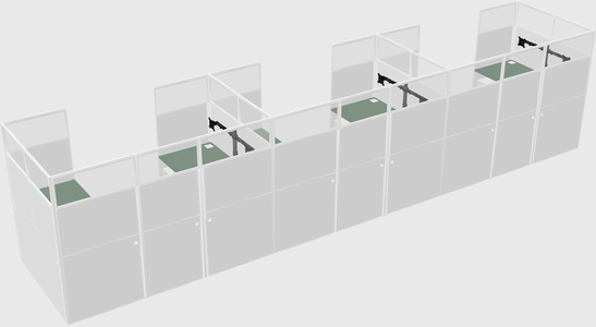 U-shaped cubicle
