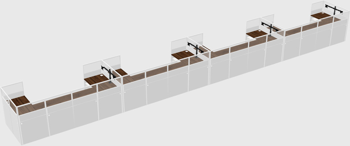 U-shaped cubicle