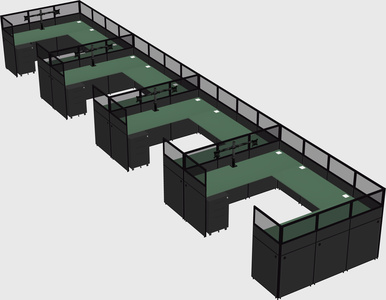 U-shaped cubicle