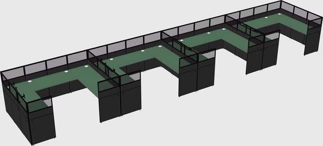 U-shaped cubicle