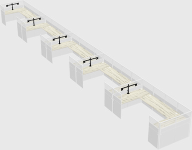 U-shaped cubicle