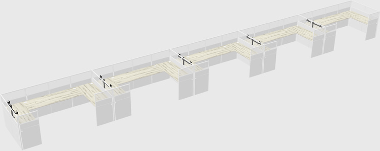 U-shaped cubicle