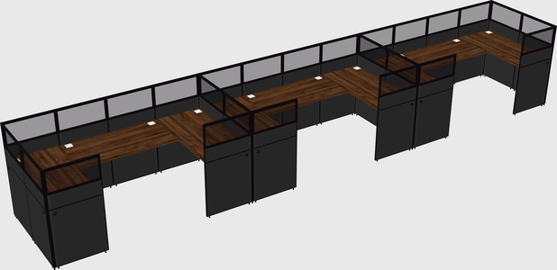 U-shaped cubicle