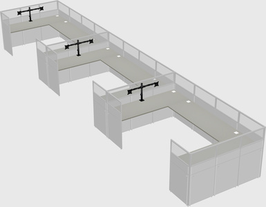 U-shaped cubicle