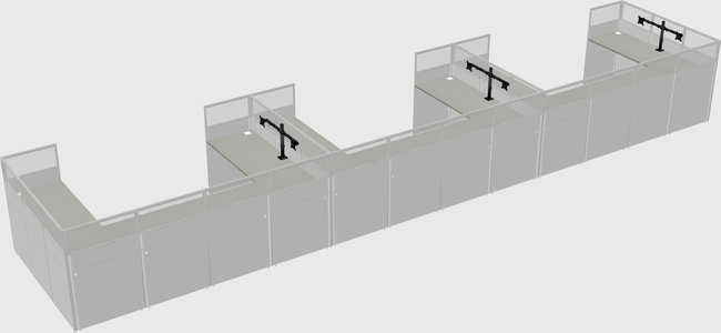 U-shaped cubicle