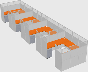 U-shaped cubicle