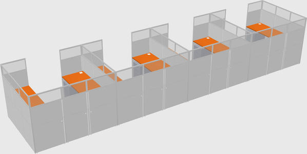 U-shaped cubicle