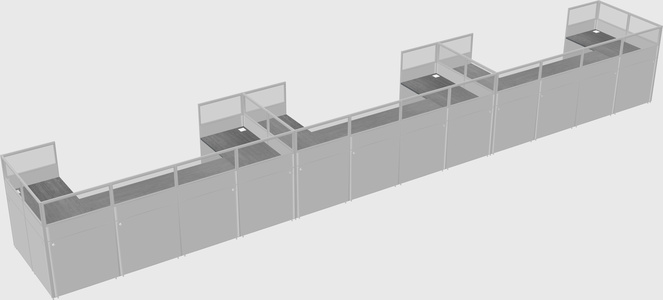 U-shaped cubicle