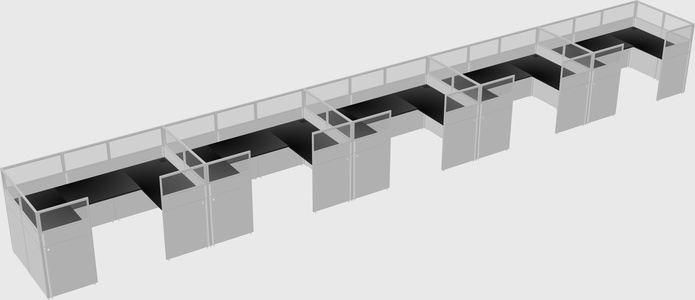 U-shaped cubicle