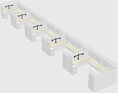 U-shaped cubicle
