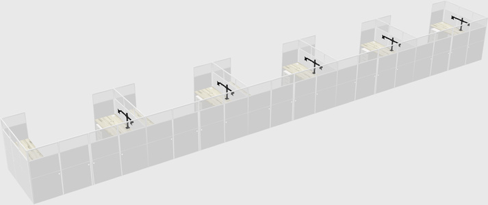 U-shaped cubicle
