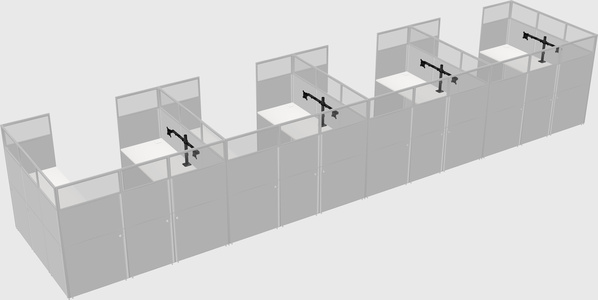 U-shaped cubicle