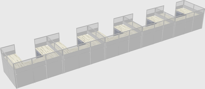 Cabine en u
