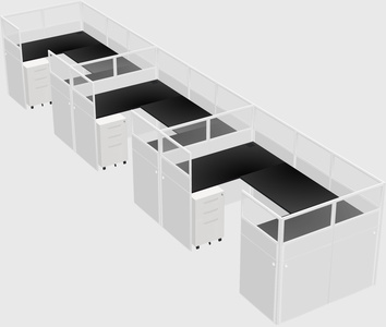 U-shaped cubicle