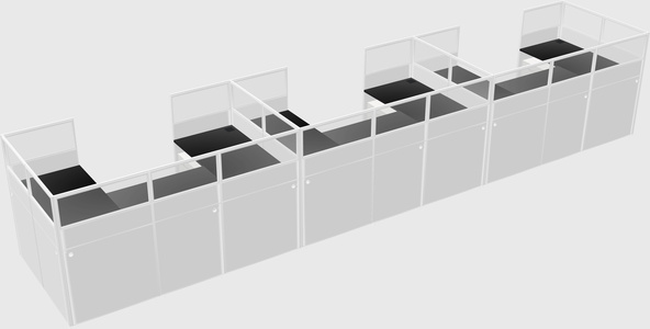 U-shaped cubicle
