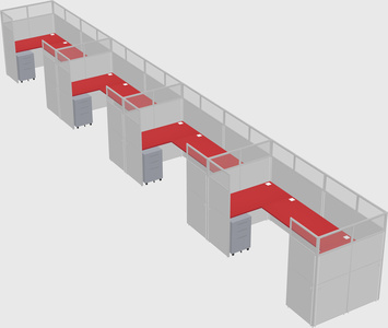 U-shaped cubicle