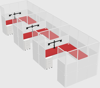 U-shaped cubicle