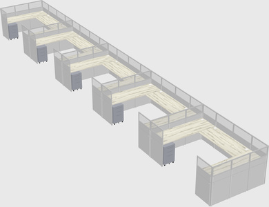 U-shaped cubicle