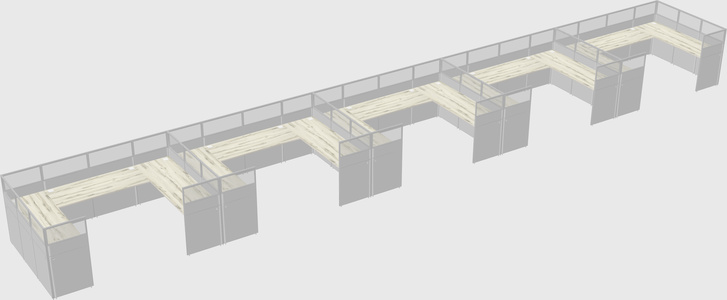 U-shaped cubicle
