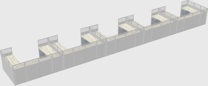 U-shaped cubicle
