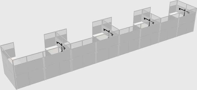 U-shaped cubicle
