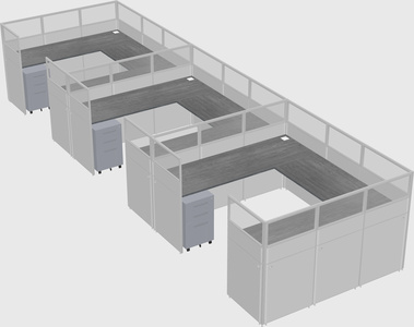 U-shaped cubicle