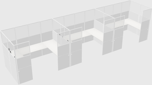 U-shaped cubicle