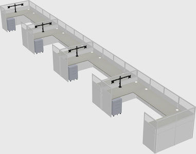 U-shaped cubicle
