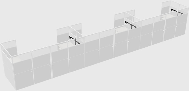 U-shaped cubicle