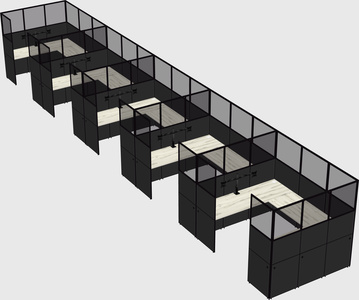 U-shaped cubicle