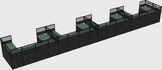 U-shaped cubicle