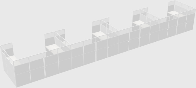 U-shaped cubicle