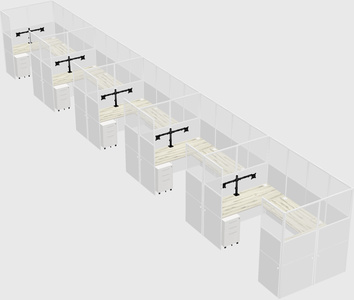 U-shaped cubicle