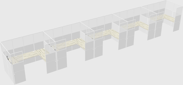 U-shaped cubicle