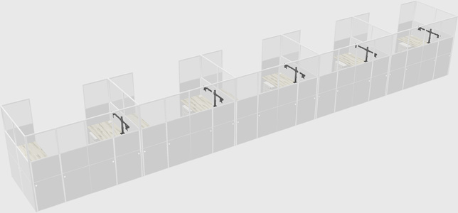 U-shaped cubicle