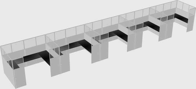 U-shaped cubicle