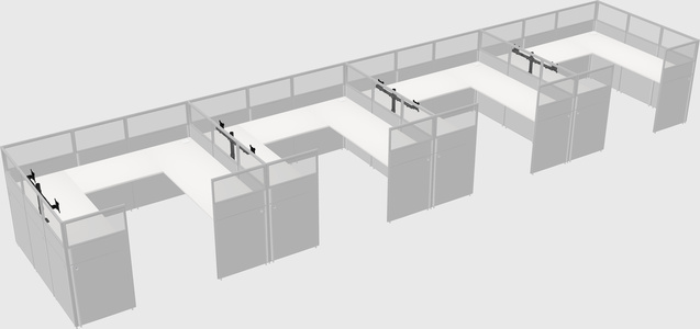 U-shaped cubicle