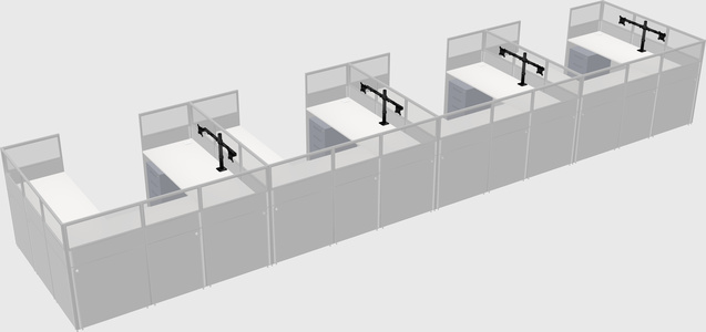 U-shaped cubicle