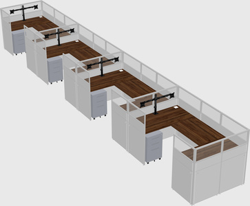U-shaped cubicle