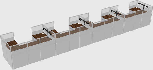 U-shaped cubicle