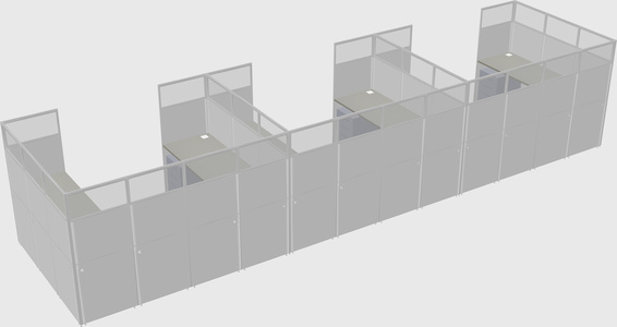 U-shaped cubicle