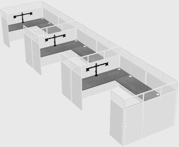 U-shaped cubicle