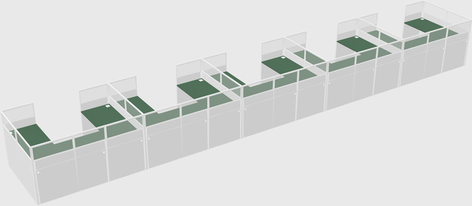 Cabine en u