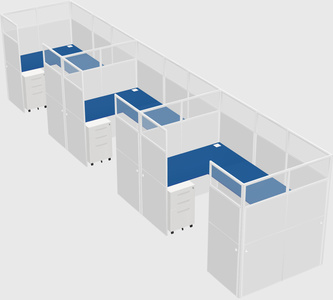 U-shaped cubicle