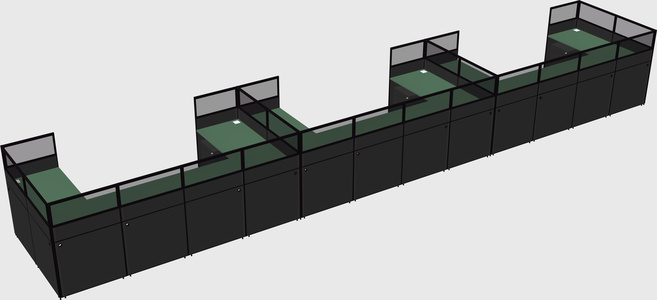 U-shaped cubicle