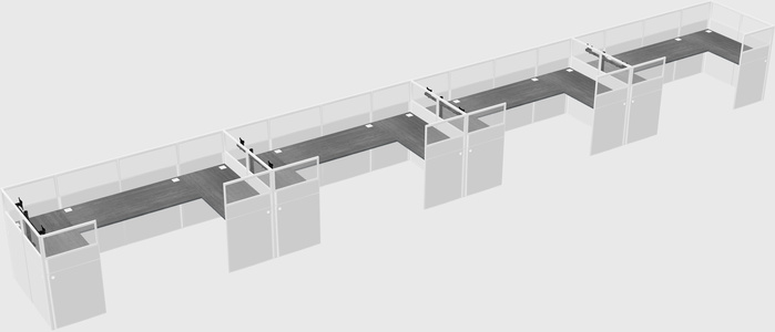 U-shaped cubicle