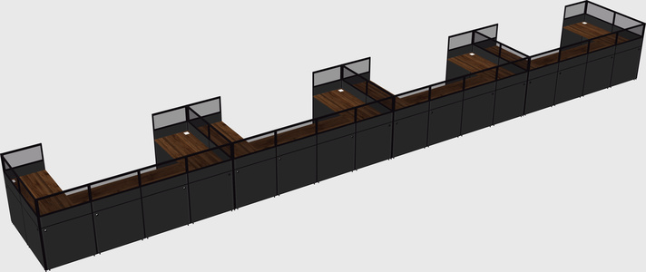 Cabine en u