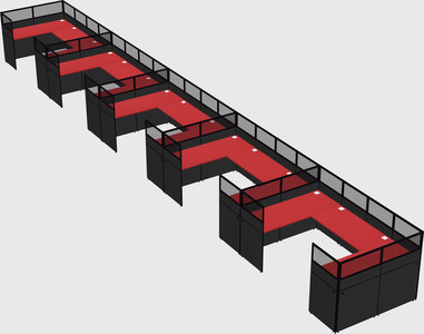 U-shaped cubicle