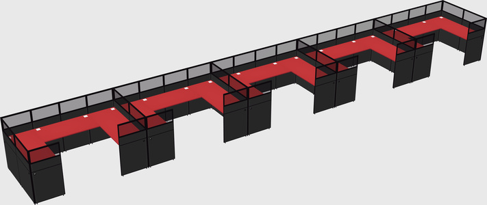 U-shaped cubicle