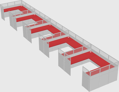 U-shaped cubicle